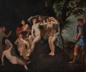 Actaeon Sorprendiendo A Diana by Francesco Albani