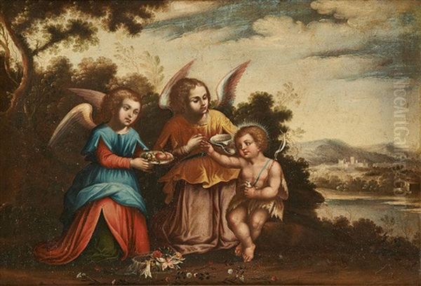 Saint Jean Baptiste Et Les Anges - view 1