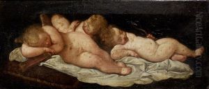 Sleeping Putti by Francesco Albani