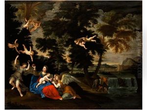 Die Ruhe Auf Der Flucht Nach Agypten by Francesco Albani
