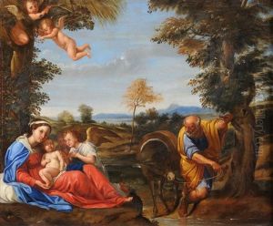 Ruhe Auf Der Flucht Nach Agypten by Francesco Albani