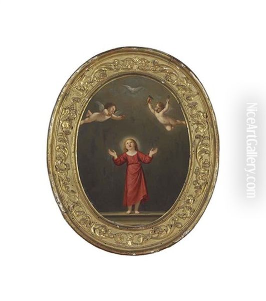 The Christ Child With The Holy Dove And Two Putti Carrying Instruments Of The Passion - view 1