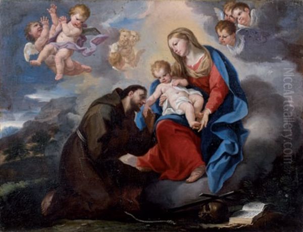Saint Francois Adorant L"enfant Jesus - view 1