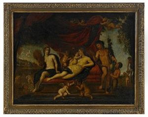 Venus Och Amor by Francesco Albani