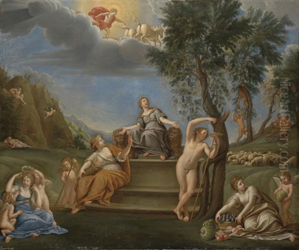 Realm Of Earth: Cybele Surrounded By Ceres, Flora And Bacchus - view 1