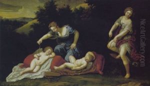 La Punizione Di Cupido by Francesco Albani
