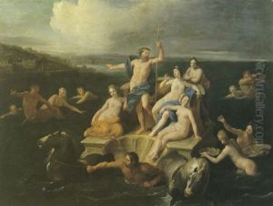Neptune Rescues Amymone by Francesco Albani