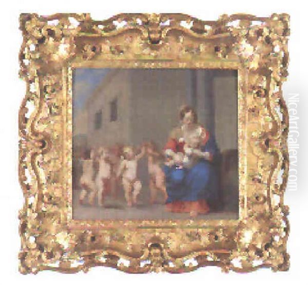 Maria Mit Dem Christuskind Und Einem Reigen Tanzender Engel - view 1