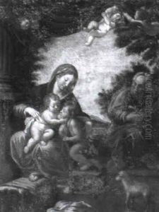 The Holy Family With The Infant St. John The Baptist by Francesco Albani