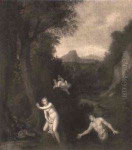 Diana Surprised By A River God by Francesco Albani