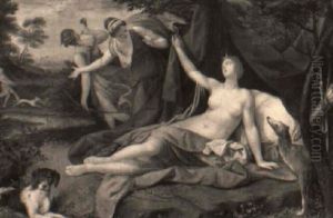 Nymphs Calling Diana To The Hunt by Francesco Albani