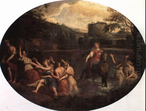 Cloelia And Her Handmaidens Crossing The Tiber - view 1