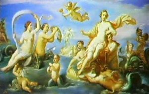 The Triumph Of Amphitrite by Francesco Albani