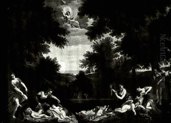 Nymphs Clipping The Wings And Burning The Weapons Of Cupids - view 1