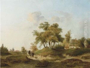 Travellers Approaching A Village by Anton Albers the Elder