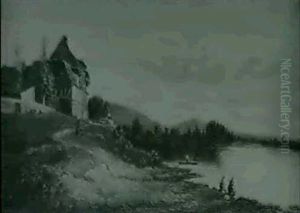 Flusslandschaft by Adolphe Albert