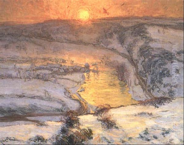 Solnedgang Over Floden - view 1