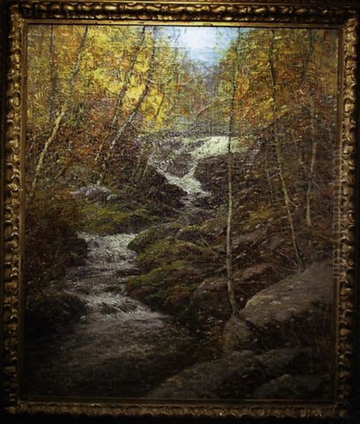 Winter Thaw And Stream, Silvermine, Connecticut - view 1