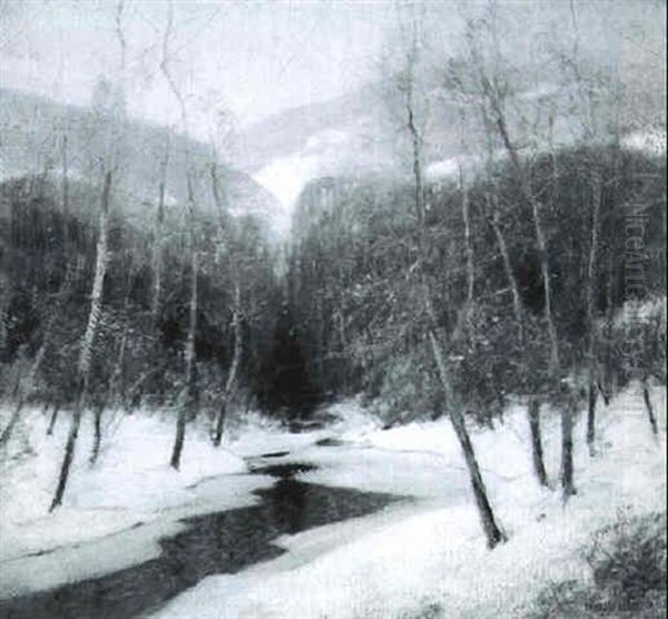 Stream In The Valley, Winter - view 1