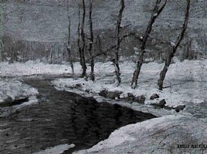 The Stream In Winter by Ernest Albert