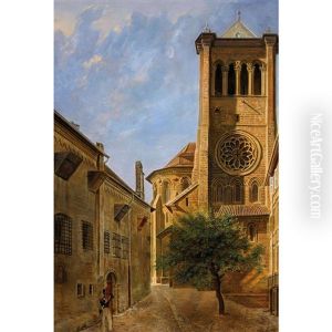 La Cathedrale De Geneve Avec L'ancienne Prison St-antoine