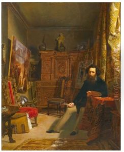 Atelier D'un Artiste, Geneve by Alexandre-Louis d' Albert-Durade
