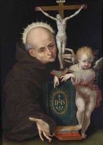 San Bernardino Da Siena Con Un Angelo