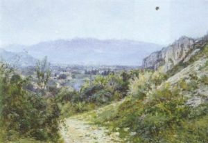 La Chaine De Belledone Vue De Sassenage by Albert Albertin