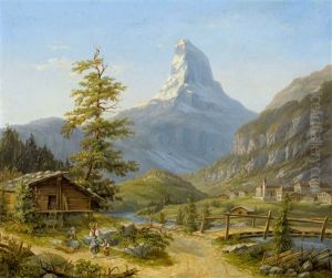 Sommerlicher Blick Auf Zermatt Und Das Matterhorn by Anna Albertine