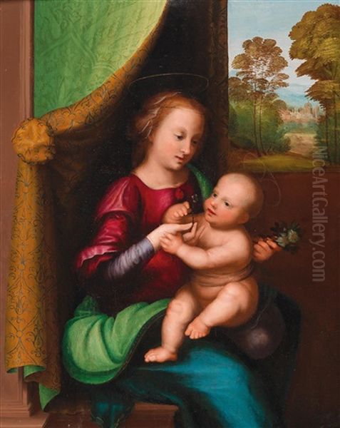 Madonna And Child Beside A Window - view 1