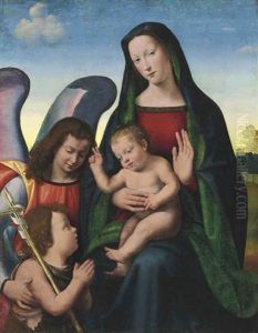 The Madonna And Child With The Young Saint John The Baptist And An Angel