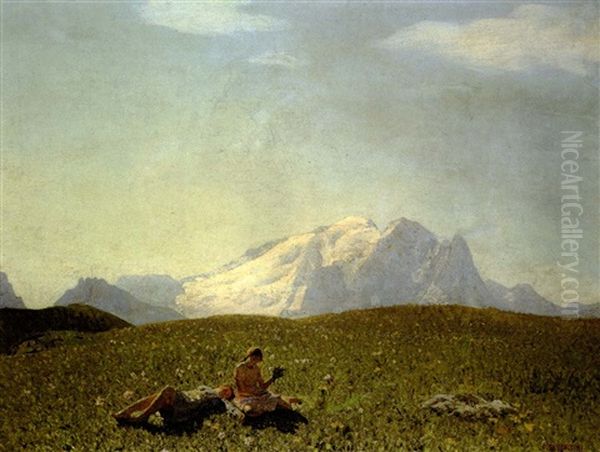 Fanciulli Sul Prato by Oreste Albertini
