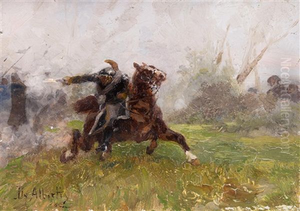 Berittener Soldat In Der Schlacht - view 1