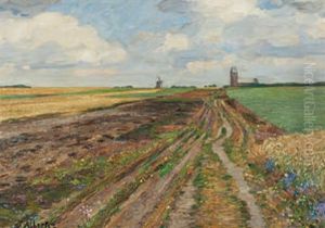 Weite Landschaft Mit Windmuhle