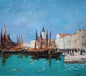 Gondolas En Venencia by Gino Albieri