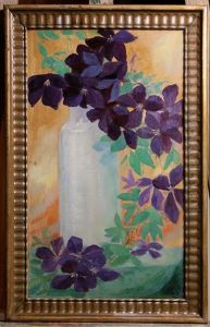 Stilleben Mit Clematisranken Und Vase Stilleben Mit Clematisranken Und Vase