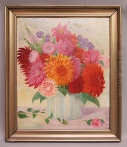 Blumenstilleben Mit Dahlien Blumenstilleben Mit Dahlien