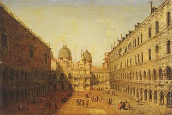 The Courtyard Of The Doge's Palace, Venice, Looking North - view 1