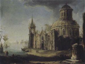 Phantastische Architekturen An Einem Seehafen