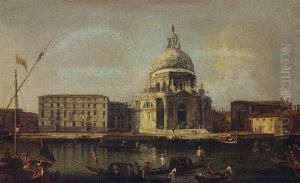 The Basilica Of Santa Maria Della Salute, Venice, Looking South Across The Grand Canal by Francesco Albotti