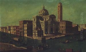 Venice, A View Of The Church Of San Geremia And The Palazzo Labio At The Entrance To The Cannaregio