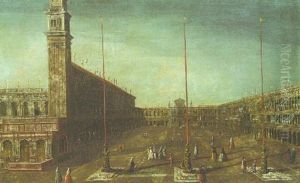 The Piazza San Marco, Venice, Looking West Towards San Germiniano by Francesco Albotti