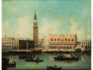 Vedute Des Palazzo Ducale Mit Der Piazza San Marco Im Hintergrund