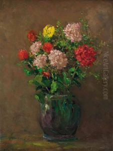 Stilleben Mit Blumen In Vase by Karl Albrecht