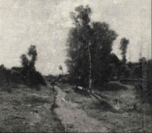 Niederdeutsche Landschaft Mit Vereinzelt Stehenden Baumgruppen by Karl Albrecht