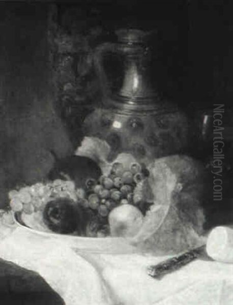 Still Life With Plate Of Fruit, Pitcher And Goblet - view 1