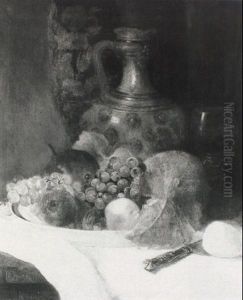 Fr_chtestilleben Mit Steinzeugkrug by Karl Albrecht