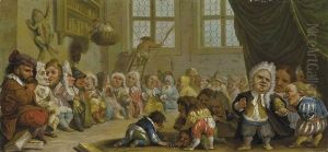 An Assembly Of Dwarves, In An Interior An Assembly Of Dwarves, In An Interior