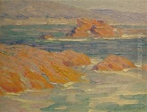 The Sea At Laguna, California by Herman Oliver Albright