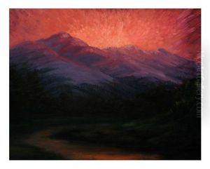 Sunset Over The Mountains by Lloyd Lhron Albright